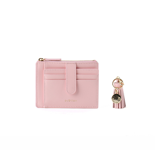 [버빌리안] Slim Edge Wallet 8 color_Pink (지퍼카드지갑)