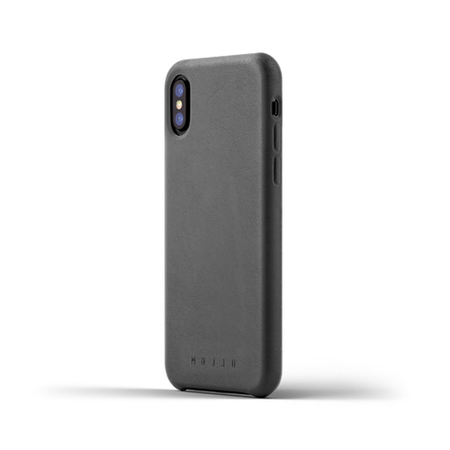 [무쪼] Full Leather Case for iPhone X - Gray