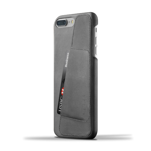 [무쪼] Leather Wallet Case for iPhone 8 Plus / 7 Plus - Gray