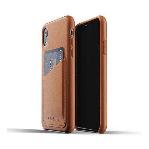 [무쪼] Full Leather Wallet Case for iPhone Xr - Tan
