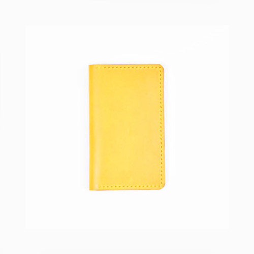 [아르노] 레더 폴딩 지갑 - 옐로우